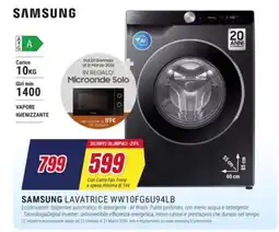 Trony SAMSUNG LAVATRICE WW10FG6U94LB offerta