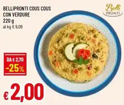 Famila Bellipronti cous cous con verdure offerta