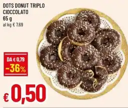 Famila Dots donut triplo cioccolato offerta