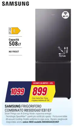 Trony SAMSUNG FRIGORIFERO COMBINATO RB50DG601EB1EF offerta