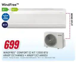 Trony SAMSUNG WINDFREE™ COMFORT S2 KIT 12000 BTU AR60F12C1AWNEU + AR60F12C1AWXEU offerta