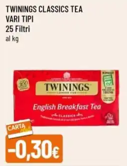 Famila Twinings classics tea 25 filtri offerta