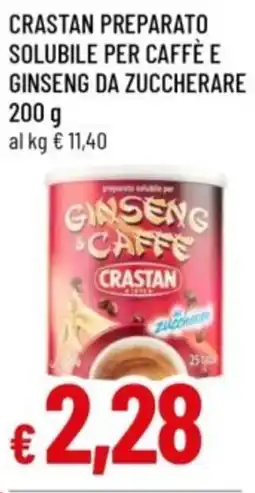 Famila Crastan preparato solubile per caffè e ginseng da zuccherare offerta