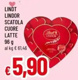 Famila Lindt lindor scatola cuore latte offerta