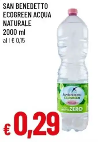 Famila San benedetto ecogreen acqua naturale offerta