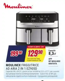 Trony MOULINEX FRIGGITRICE AD ARIA 2 IN 1 EZ905D offerta
