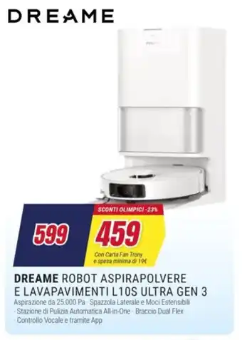 DREAME ROBOT ASPIRAPOLVERE E LAVAPAVIMENTI L10S ULTRA GEN 3