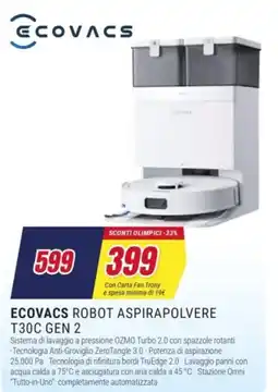 Trony ECOVACS ROBOT ASPIRAPOLVERE T30C GEN 2 offerta