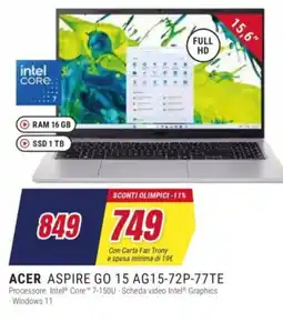Trony ACER ASPIRE GO 15 AG15-72P-77TE offerta