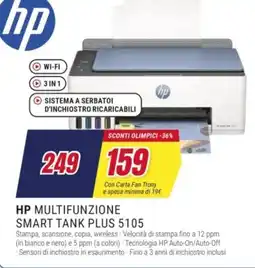 Trony HP MULTIFUNZIONE SMART TANK PLUS 5105 offerta