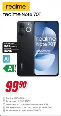 Trony realme Note 70T offerta