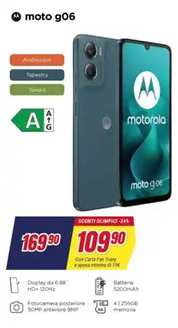 Trony motorola moto g06 offerta