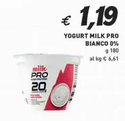 Coal Yogurt milk pro bianco 0% offerta