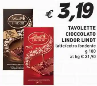 Tavolette cioccolato lindor LINDT