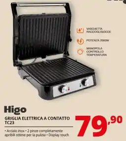 Comet Higo GRIGLIA ELETTRICA A CONTATTO TC23 offerta