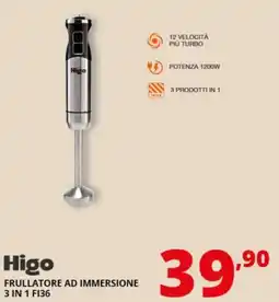 Comet Higo FRULLATORE AD IMMERSIONE 3 IN 1 FI36 offerta