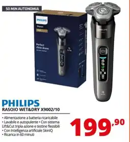 Comet PHILIPS RASOIO WET&DRY X9002/10 offerta