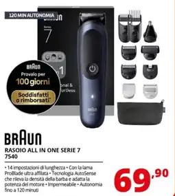 Comet BRAUN RASOIO ALL IN ONE SERIE 7 7540 offerta