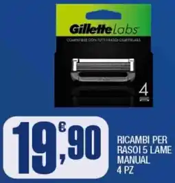 Splendidi e Splendenti Gillette Ricambi per rasoi 5 lame manual offerta