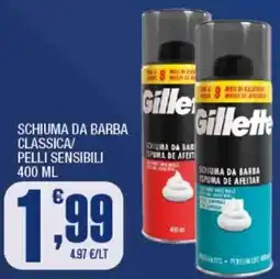 Splendidi e Splendenti Gillette Schiuma da barba classica/ pelli sensibili offerta