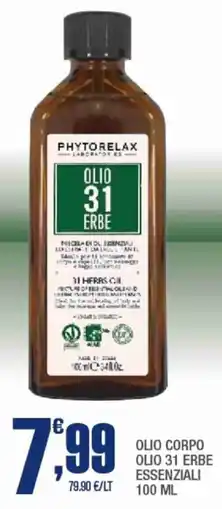 Splendidi e Splendenti Phytorelax Laboratories Olio corpo olio 31 erbe essenziali offerta