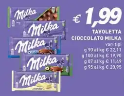 Coal Tavoletta cioccolato MILKA offerta