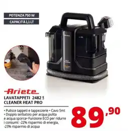 Comet Ariete lavatappeti 2482 s cleaner heat pro offerta