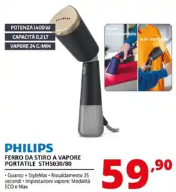 Comet PHILIPS FERRO DA STIRO A VAPORE PORTATILE STH5030/80 offerta