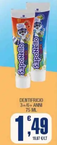Splendidi e Splendenti Saponello dentifricio 3+/6+ anni offerta