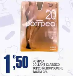 Splendidi e Splendenti Pompea collant classico top20 nero/polvere taglia 3/4 offerta