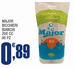 Splendidi e Splendenti Major bicchieri bianchi 200 cc offerta