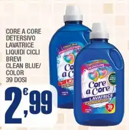 Splendidi e Splendenti Core a core detersivo lavatrice liquidi cicli brevi clean blue/ color offerta