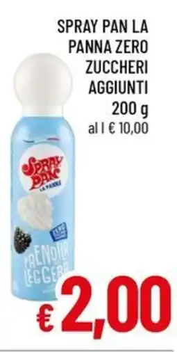 A&O Spray pan la panna zero zuccheri aggiunti offerta