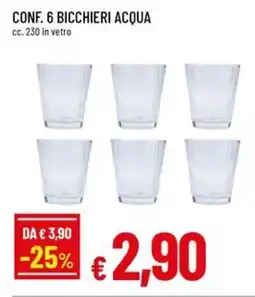 A&O Conf. 6 bicchieri acqua offerta