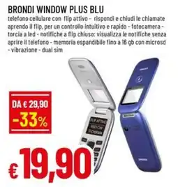 A&O Brondi window plus blu offerta