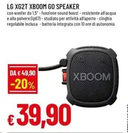 A&O LG XG2T XBOOM GO SPEAKER offerta