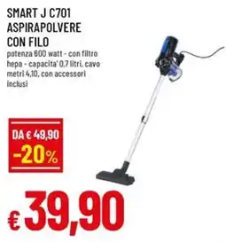A&O SMART J C701 ASPIRAPOLVERE CON FILO offerta