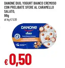 A&O Danone duo, yogurt bianco cremoso con prelibate sfere al caramello salato offerta