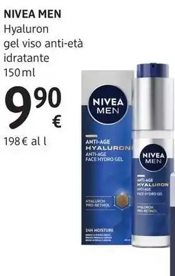 dm drogerie markt NIVEA MEN Hyaluron gel viso anti-età idratante offerta