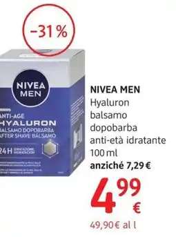 dm drogerie markt NIVEA MEN Hyaluron balsamo dopobarba anti-età idratante offerta