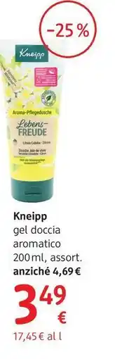 dm drogerie markt Kneipp gel doccia aromatico offerta