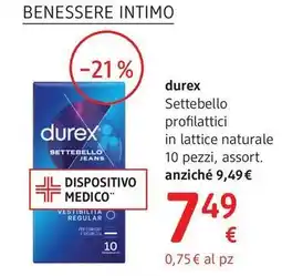 dm drogerie markt durex Settebello profilattici in lattice naturale offerta