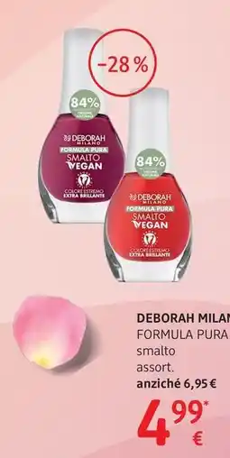 dm drogerie markt DEBORAH MILANO FORMULA PURA smalto offerta