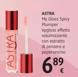 dm drogerie markt ASTRA My Gloss Spicy Plumper lipgloss effetto volumizzante con estratto di zenzero e peperoncino offerta
