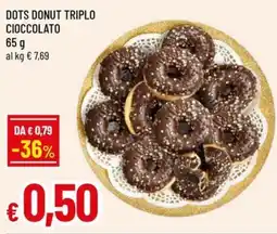 A&O Dots donut triplo cioccolato offerta