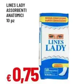 A&O Lines lady assorbenti anatomici offerta