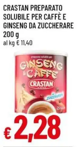 A&O Crastan preparato solubile per caffè e ginseng da zuccherare offerta