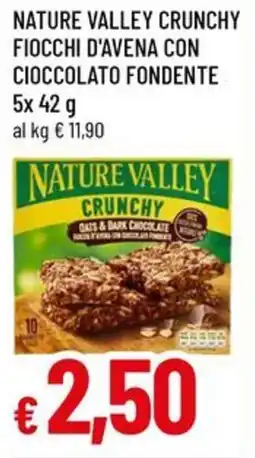 A&O Nature valley crunchy fiocchi d'avena con cioccolato fondente offerta