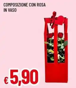 A&O Composizione con rosa in vaso offerta