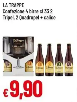 A&O LA TRAPPE Confezione 4 birre 2 Tripel, 2 Quadrupel + calice offerta